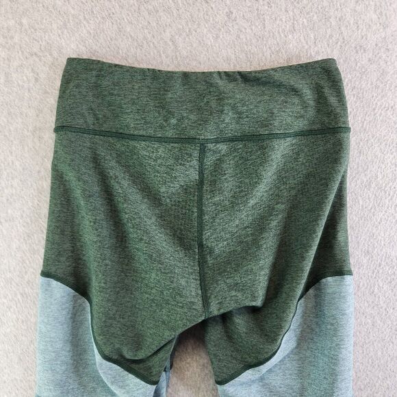 Outdoor Voices Leggings Womens M Green Pink Chevron Mid Rise Ankle Workout - Picture 5 of 13
